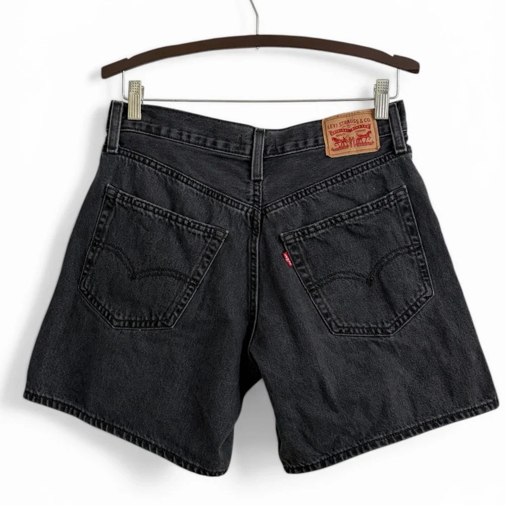 Levi’s 94 Baggy Shorts — Black Washed Denim Size 29 - Picture 3 of 7